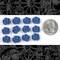 Denim Blue Rose Cameo Cabochons 13mm x 11mm - Set of Twelve - Flwr52